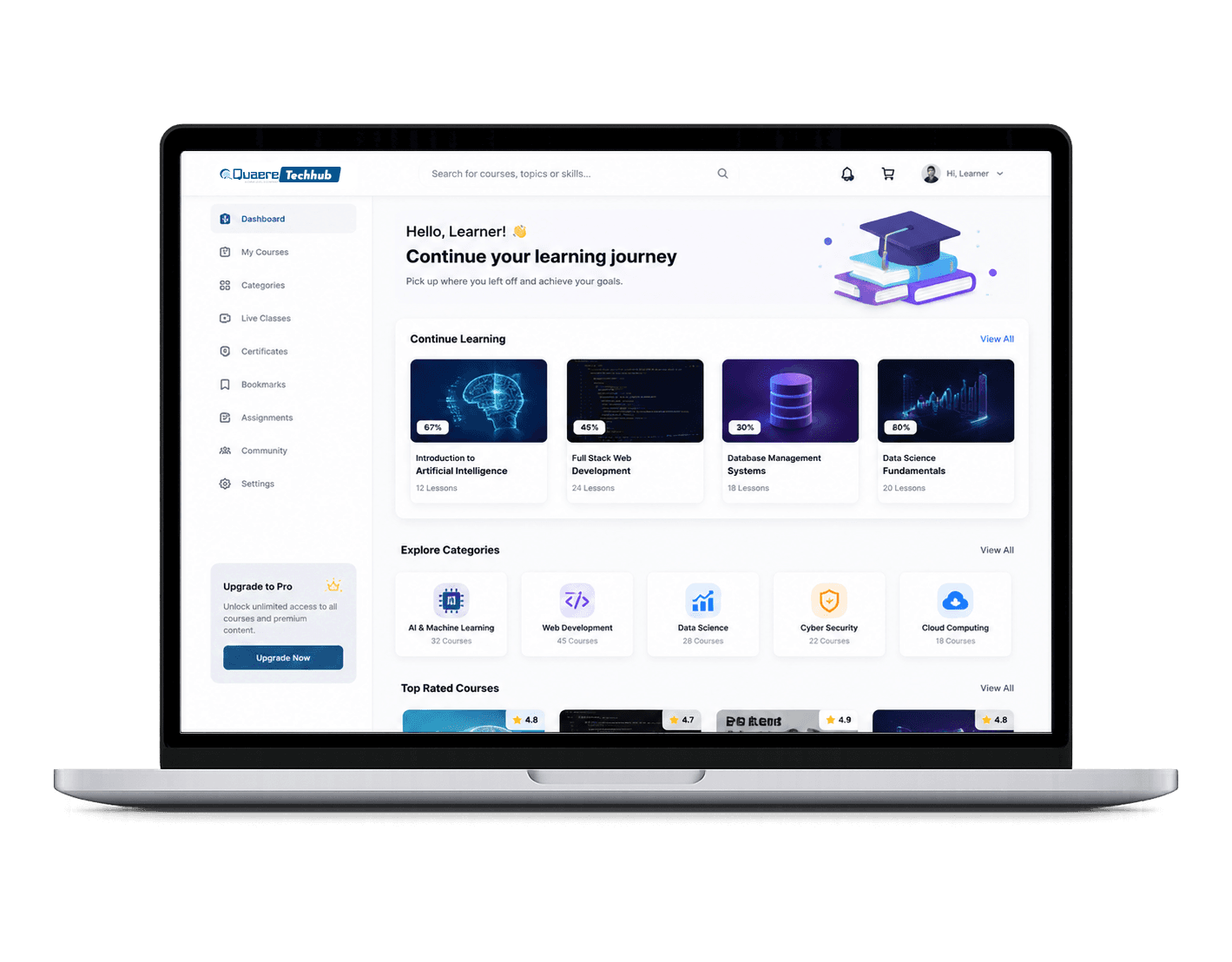 Quaere Learning platform preview