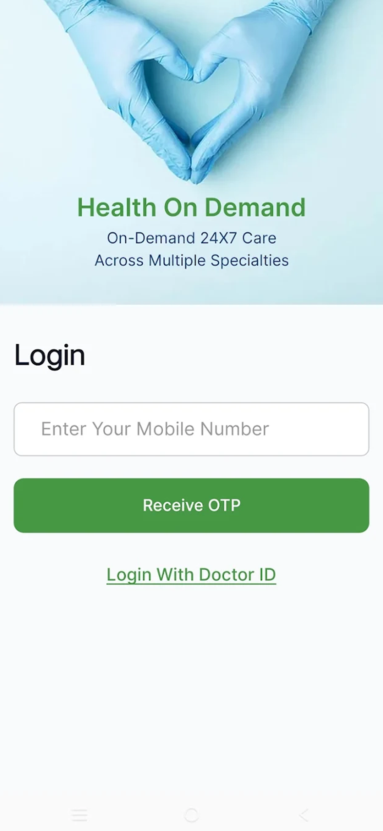 Healthcare patient app screen 2