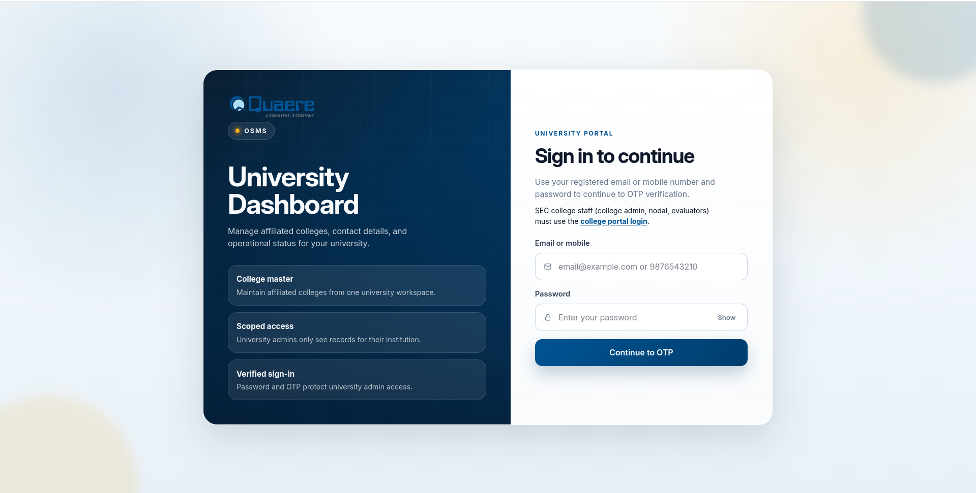 Online assessment evaluation screen 1